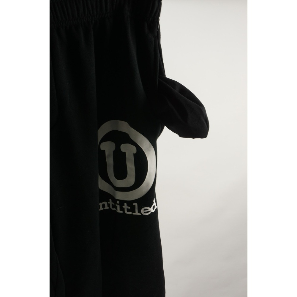 New Designs Untitled Circle U Untitled Men's 2XL x 33 Black White Fleece Joggers - Picture 4 of 8